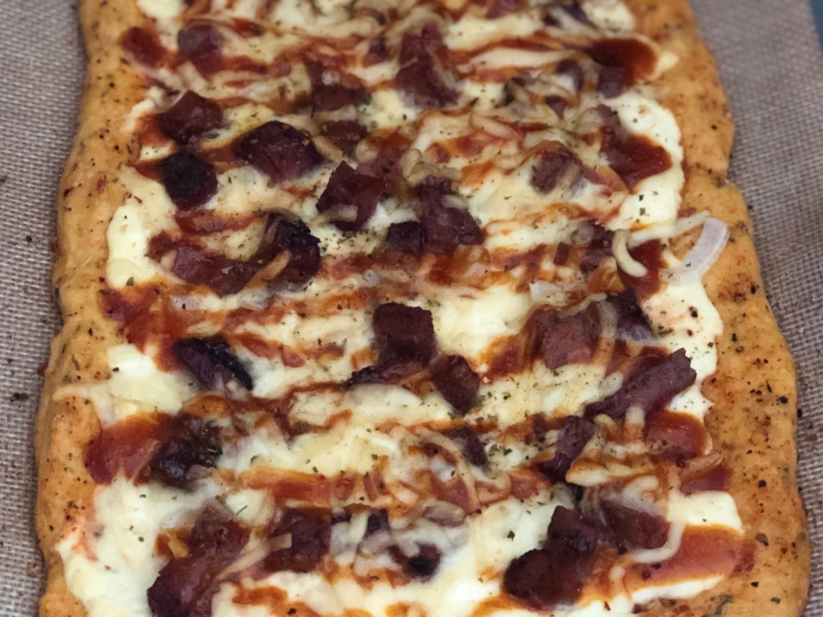 Fathead Pizza Crust w/ BBQ Flavor